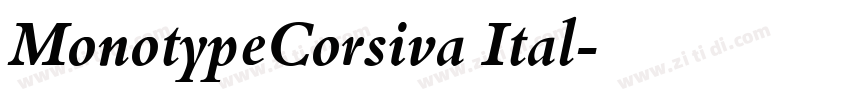 MonotypeCorsiva Ital字体转换